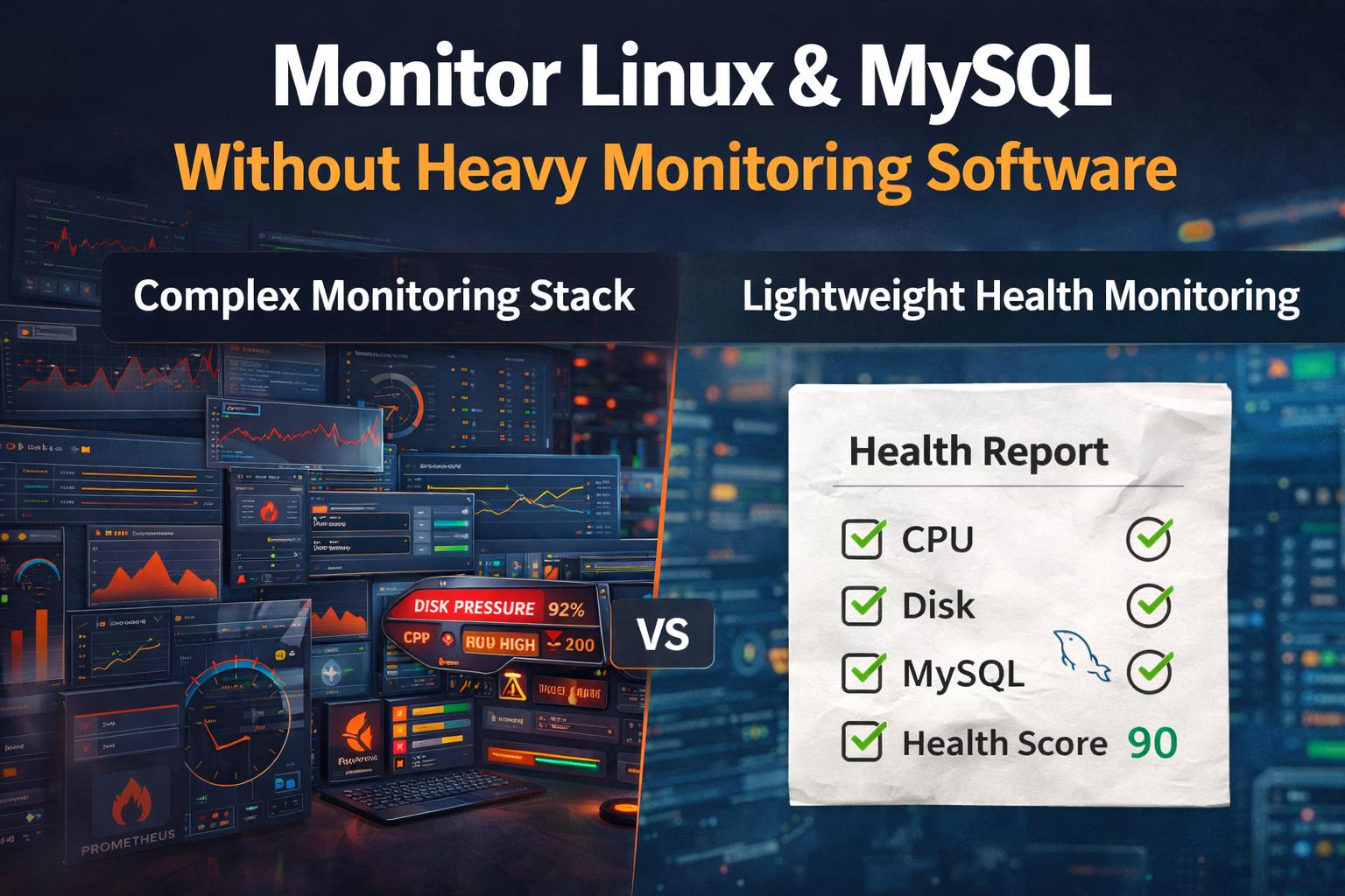 How to Monitor Linux and MySQL Without Installing Heavy Software