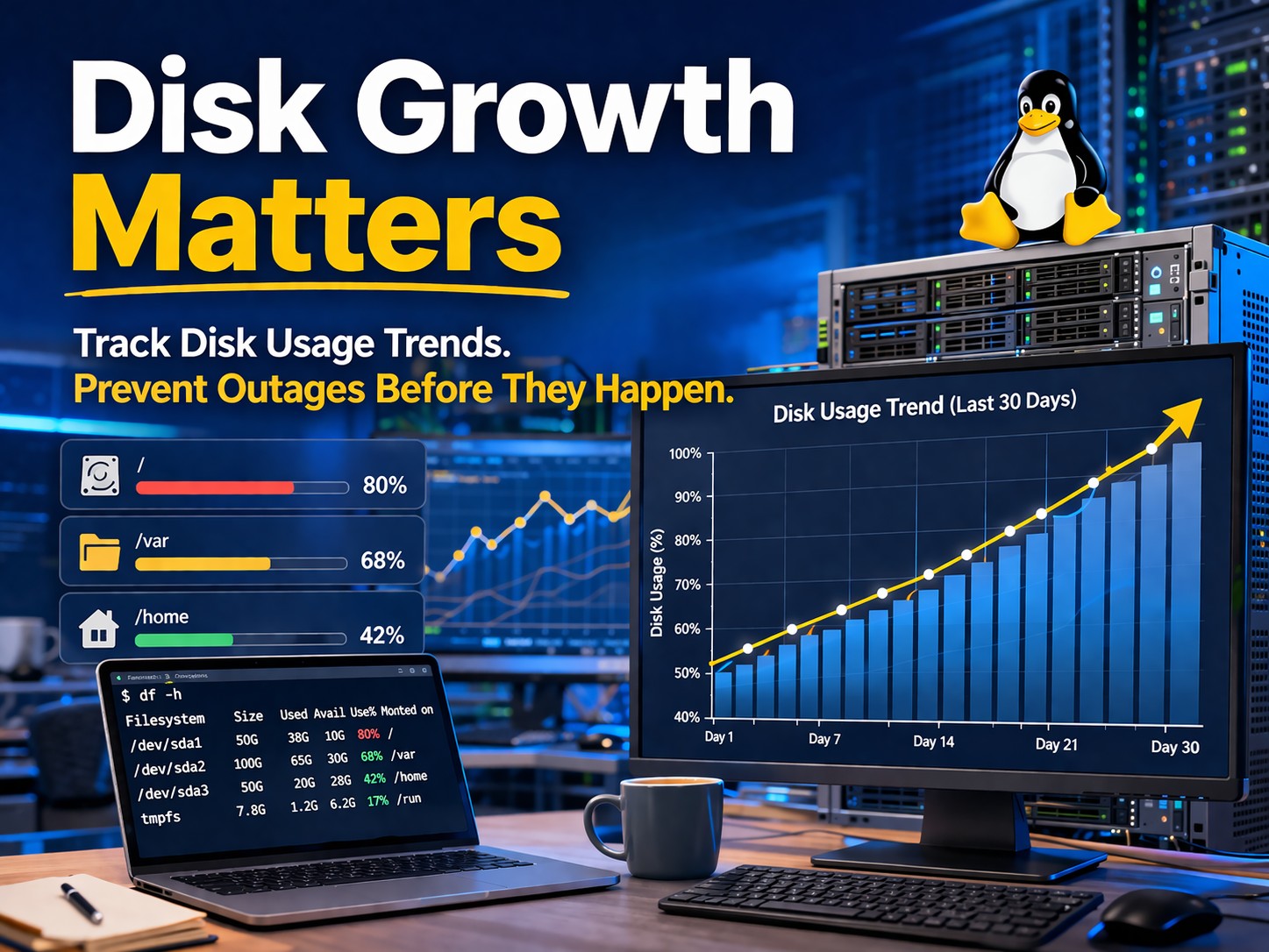 Disk Usage Trends in Linux Servers: Predict Outages Before They Happen