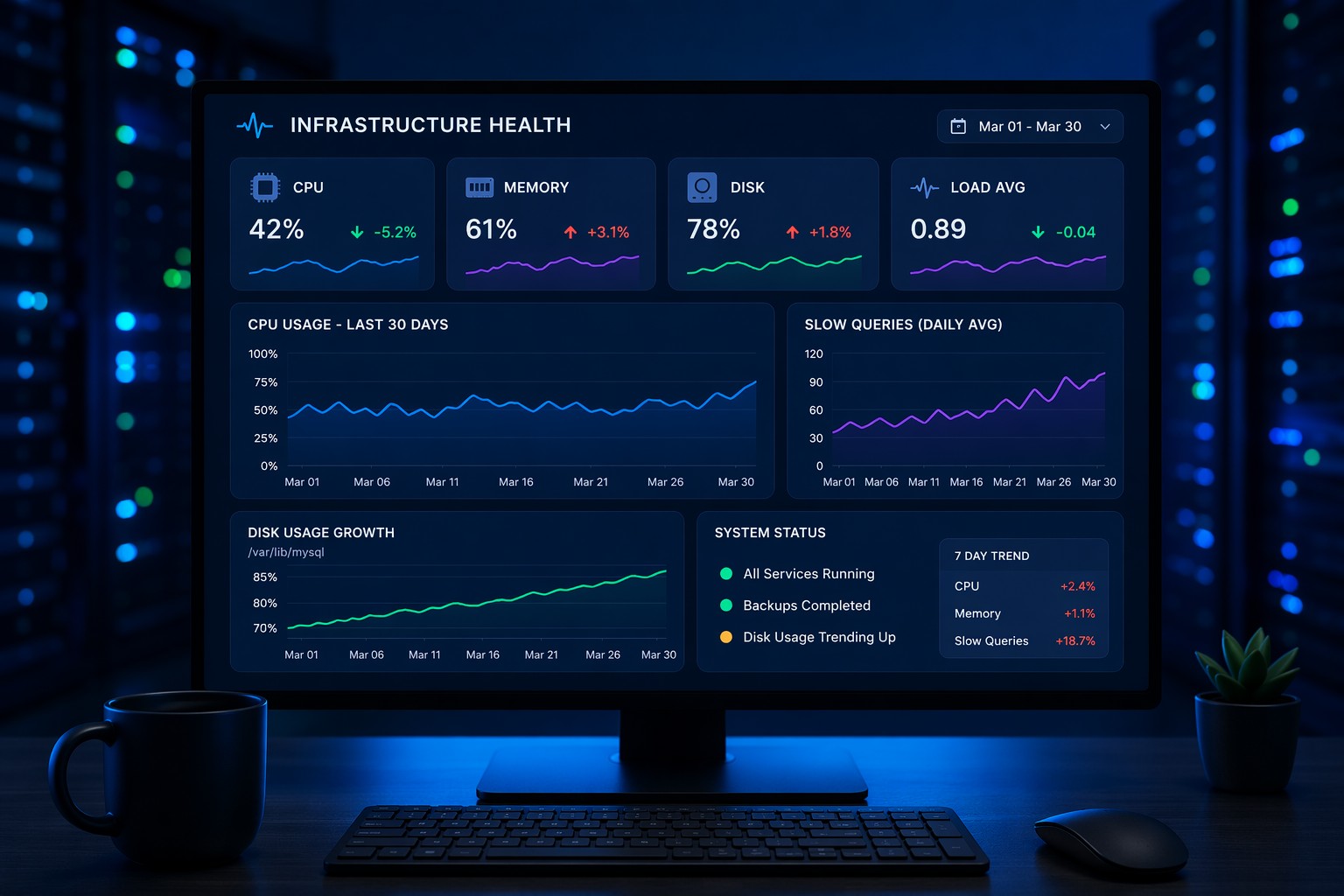 Infrastructure Health Dashboards: How to See Problems Before They Alert