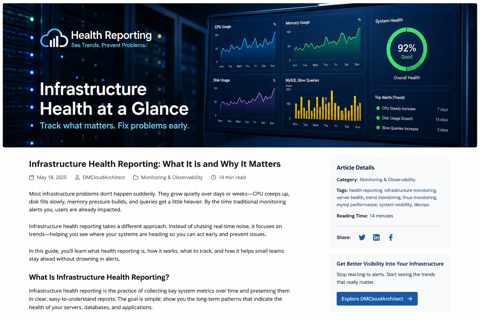 System Health Reporting: Why Trend Visibility Matters