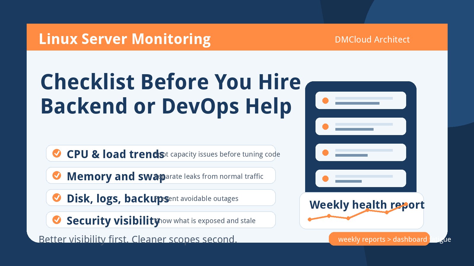 Linux Server Monitoring Checklist Before You Hire Backend or DevOps Help