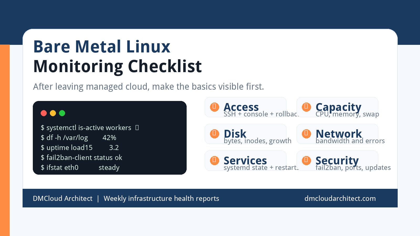 Bare Metal Linux Server Monitoring Checklist After Leaving the Cloud