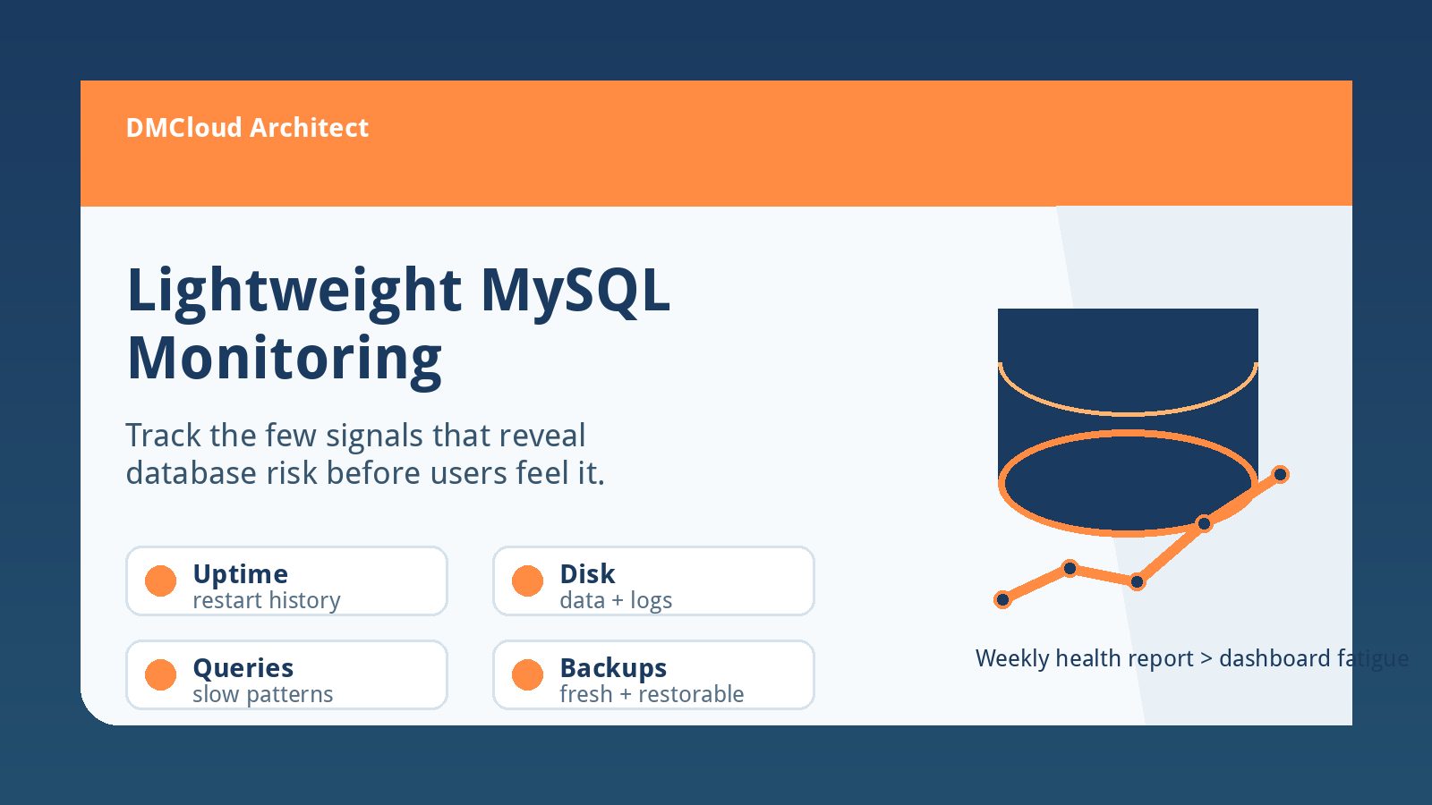 Lightweight MySQL Monitoring: What to Track Before Performance Slips