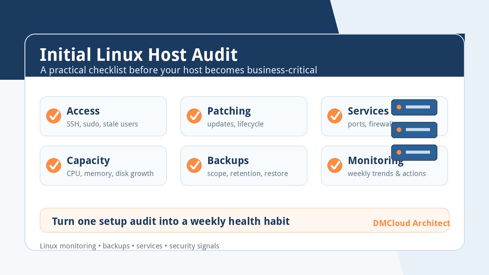Initial Linux Server Audit Checklist for Small Business Owners and Developers
