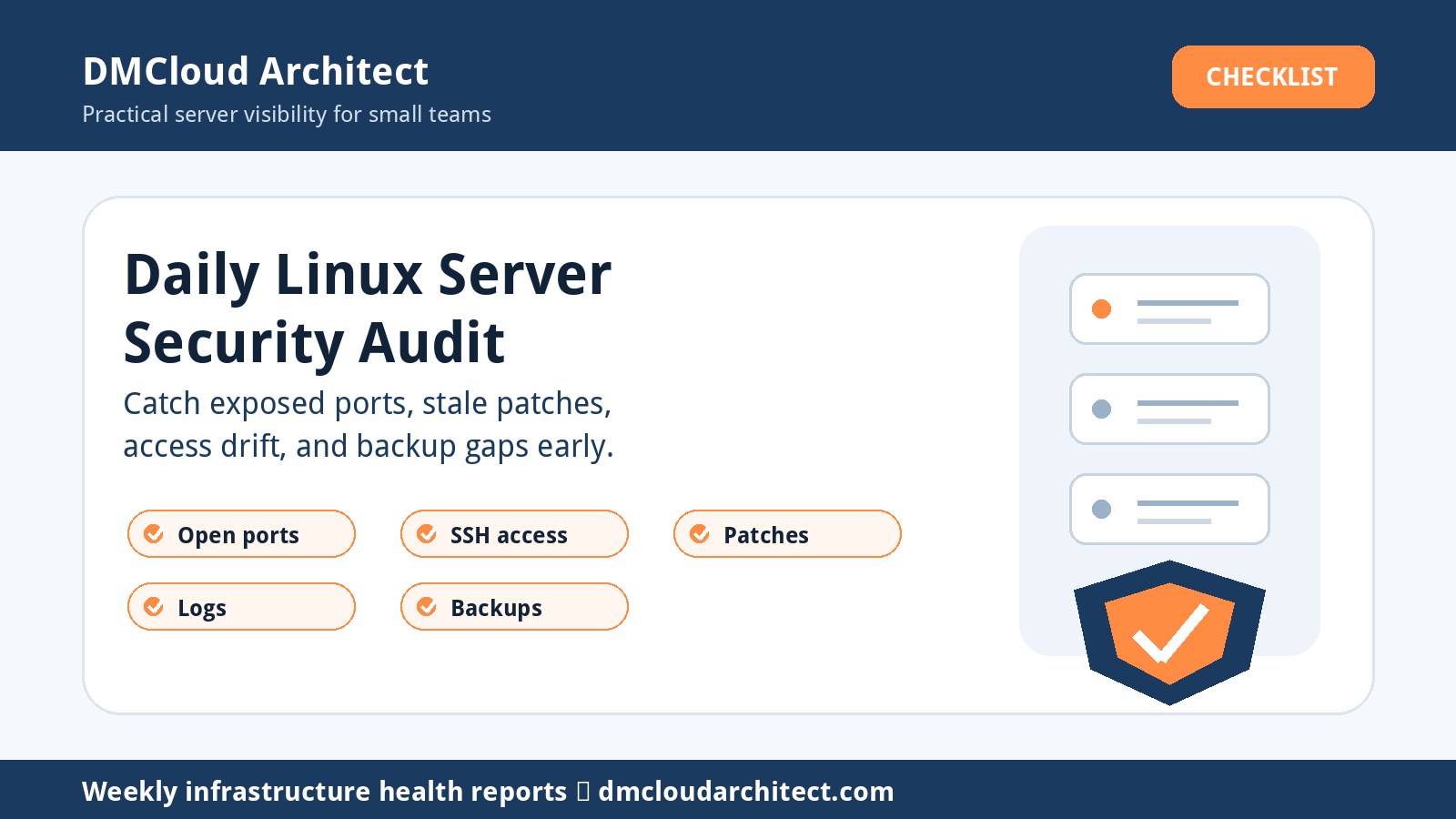 Daily Linux Server Security Audit Checklist for Small Teams