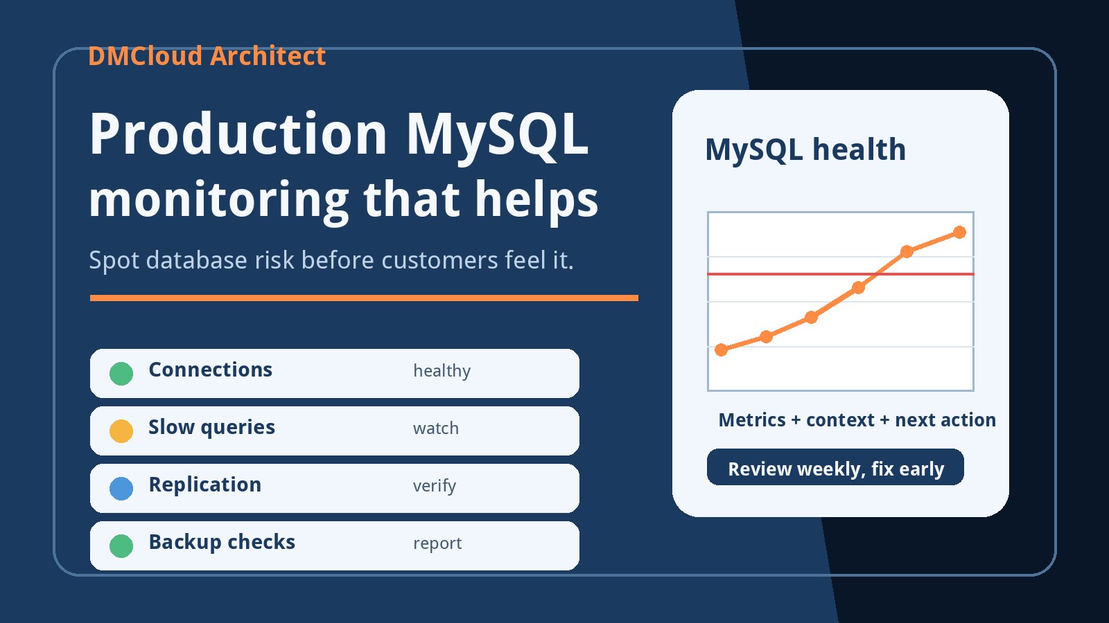 MySQL Monitoring in Production: A Practical Weekly Checklist